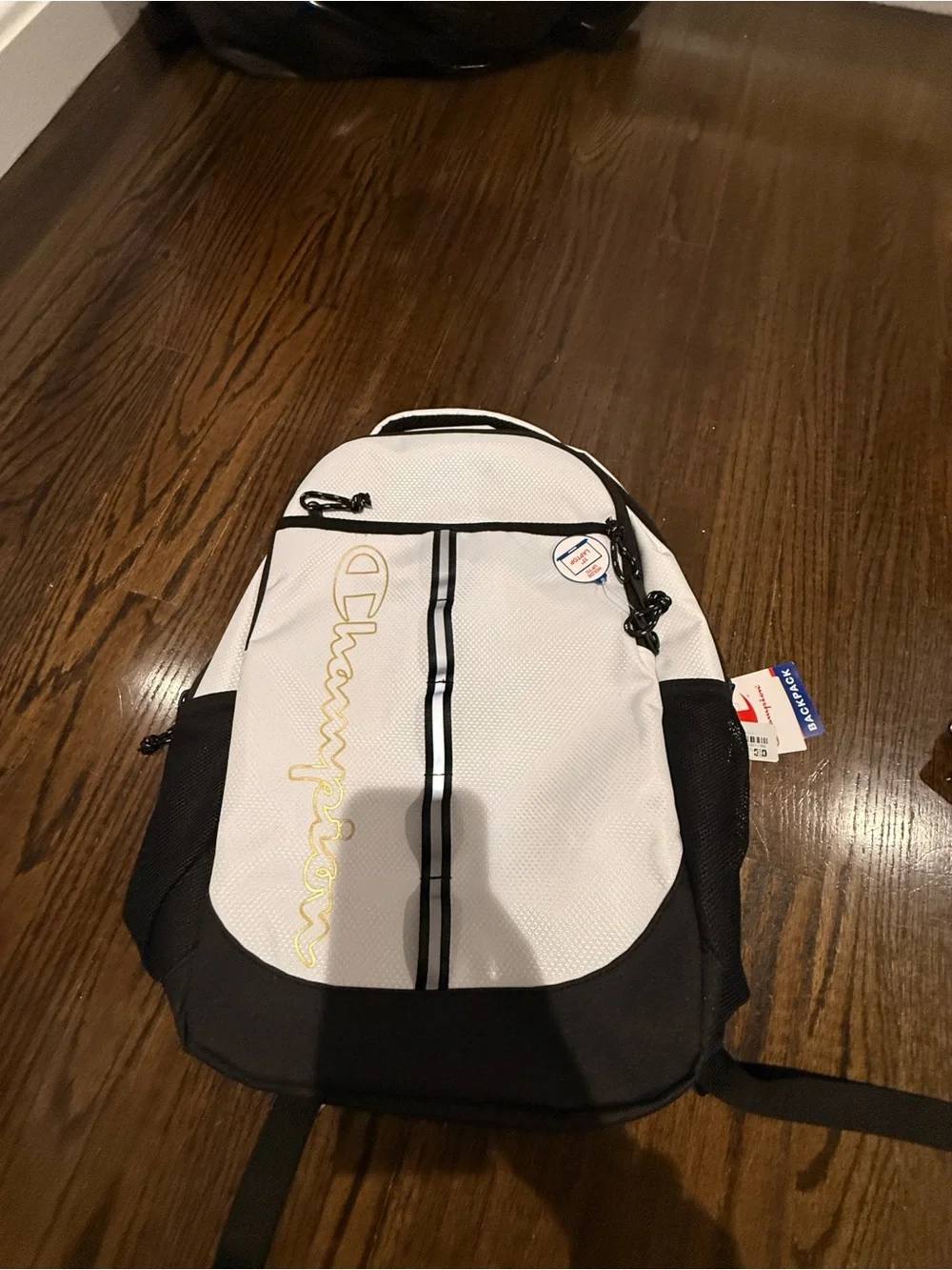 Champion White and Black Logo Backpack - Everyday m Bag